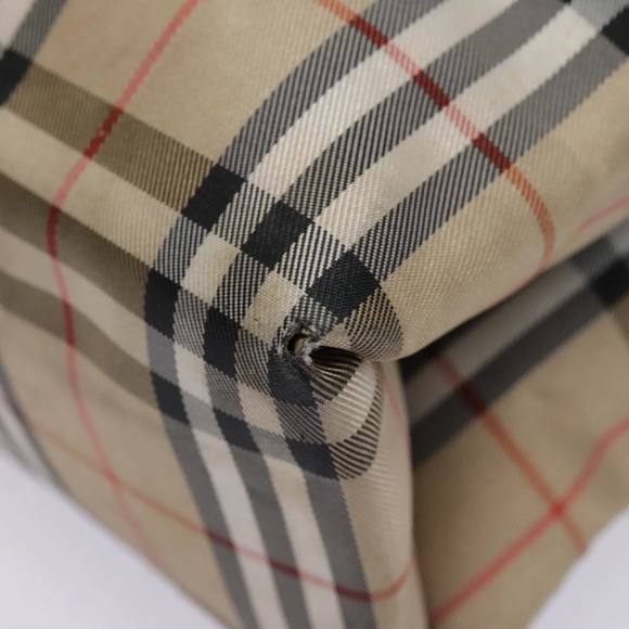 BURBERRY Nova Check Hand Bag Canvas Beige Auth ti2118 - Picture 13 of 16